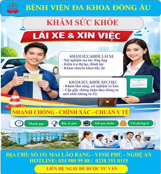 🚗 GÓC DỊCH VỤ: KHÁM SỨC KHỎE NHANH CHÓNG – THỦ TỤC GỌN NHẸ TẠI BỆNH VIỆN ĐA KHOA ĐÔNG ÂU 💼